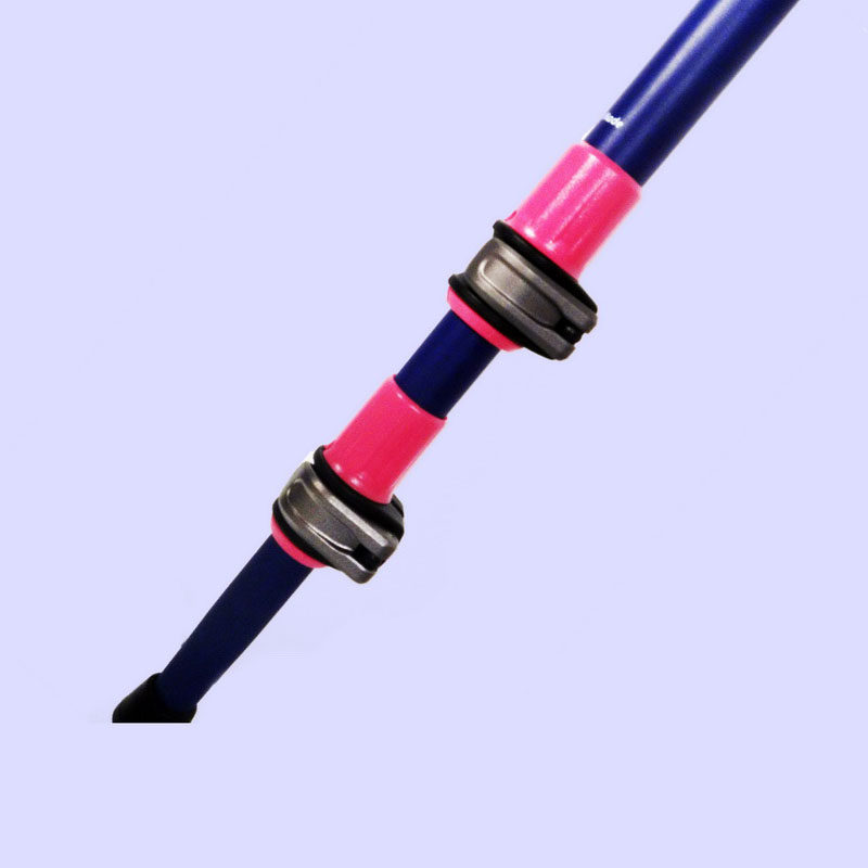 Sticks in 3 Teilen und 2 Einstellungen von 58 cm bis 125 cm