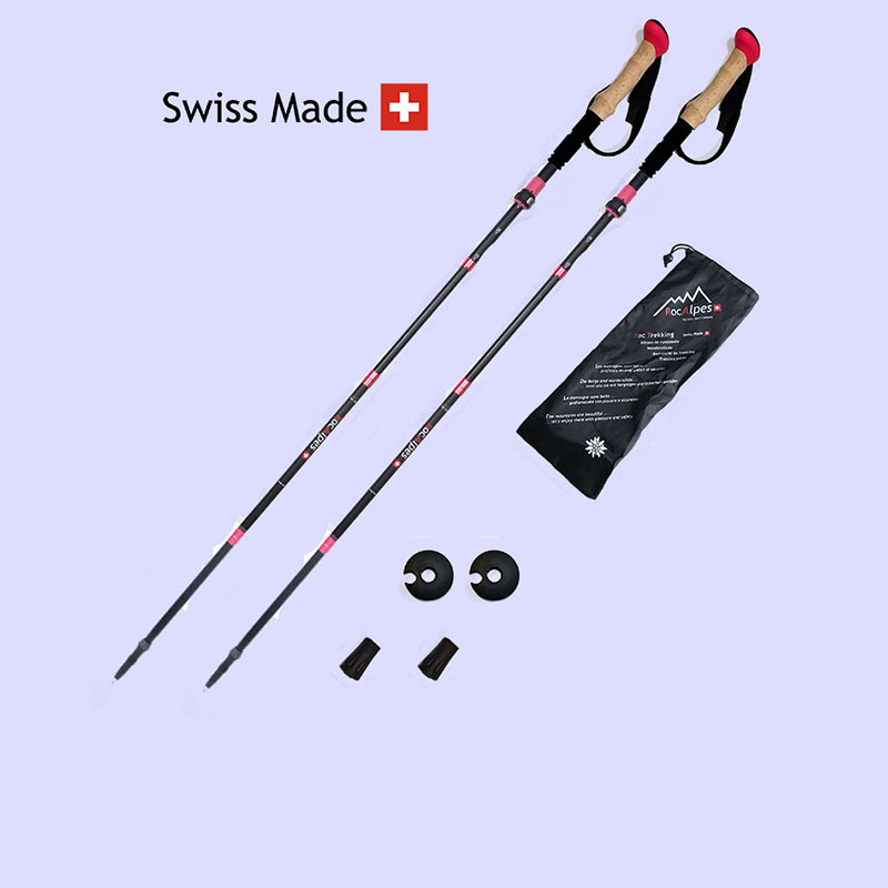 RT536 Lady Bâtons pliables en carbone 100% 135 cm